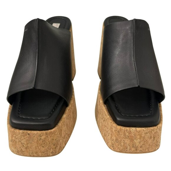 Stella McCartney Skyla Black Cork Platform Slide Sandals Shoes Sz 38 US 8 - Picture 3 of 12